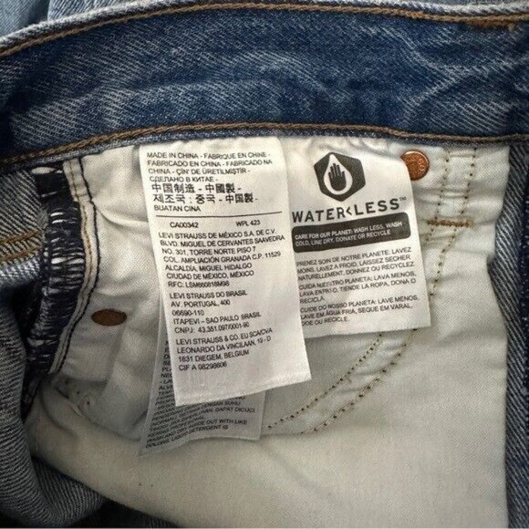 Levi’s Premium Wedgie Button Fly Straight Leg Ankle Jeans Size 25 - Picture 11 of 12